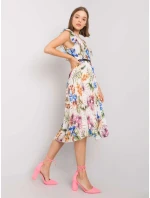 Šaty DHJ SK 13198.27 biele a zelené