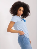 Bluzka RV BZ model 19735052 jasny niebieski - FPrice Bluzka RV BZ model 19735052 jasny niebieski - FPrice