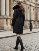 Dámská zimní bunda parka s kožešinou černá Dstreet model 21991636 - FashionStreet