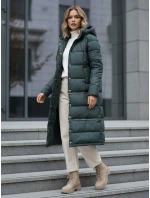 Dámská zimní dlouhá bunda zelená Dstreet model 21991764 - FashionStreet