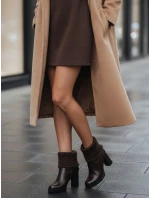 Dámské boty na podpatku hnědé Dstreet model 21994966 - FashionStreet