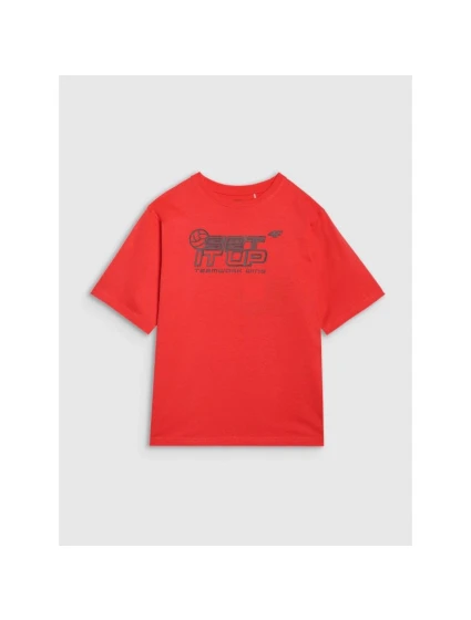 Detské tričko oversize s potlačou 4F 4FJRSS25TTSHU3296-62S Detské tričko oversize s potlačou 4F 4FJRSS25TTSHU3296-62S