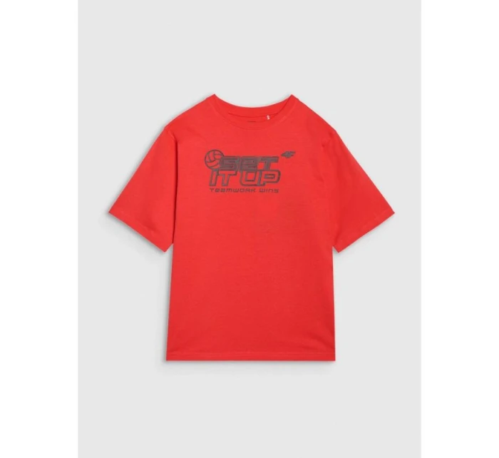 Detské tričko oversize s potlačou 4F 4FJRSS25TTSHU3296-62S Detské tričko oversize s potlačou 4F 4FJRSS25TTSHU3296-62S