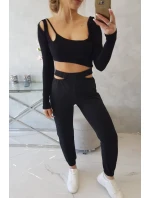 Súprava s blúzkou čierna