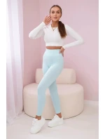 Pruhované legíny mätová