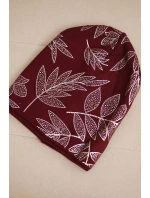 Dámska zimná vlnená čiapka s dvojitým okrajom K426 oranžová