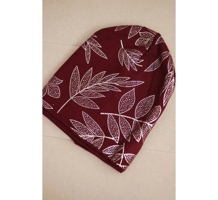 Dámska zimná vlnená čiapka s dvojitým okrajom K426 oranžová