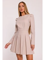 M884 Džínsové šaty - béžové