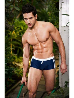 Plavky Sacco Navy v námorníckej modrej a bielej farbe - Alpha Male