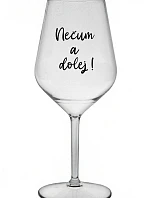 NEČUM A DOLEJ! - priehľadný nerozbitný pohár na víno 470 ml