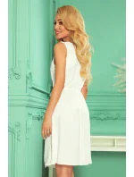 VICTORIA Dámské trapézové šaty v barvě ecru model 21767684 - numoco