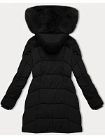 Černá dámská zimní plus size bunda s do stehen model 21248373 - S'WEST Černá dámská zimní plus size bunda s do stehen model 21248373 - S'WEST