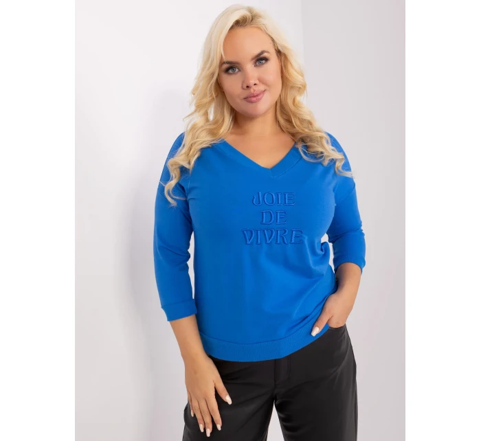 Bluzka RV BZ model 18965297 ciemny niebieski - FPrice Bluzka RV BZ model 18965297 ciemny niebieski - FPrice