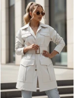 VERMONT dámsky prechodný kabát s viazaním svetlosivý FashionStreet NY0581