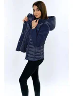 Tmavě modrá prošívaná bunda s model 7107768 - S'WEST Tmavě modrá prošívaná bunda s model 7107768 - S'WEST