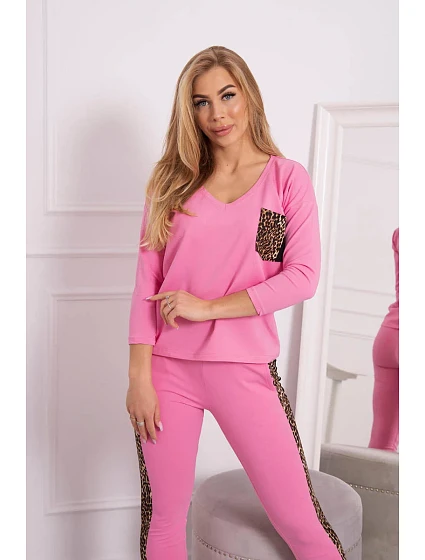 Leopardí sada světle růžová