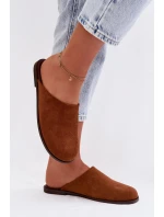 Dámské ploché sandály z eko semiše Camel Veronelle Dámské ploché sandály z eko semiše Camel Veronelle