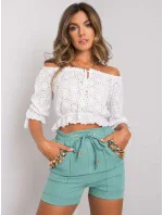 Šortky DHJ SN model 17459786 tyrkysová - FPrice Šortky DHJ SN model 17459786 tyrkysová - FPrice