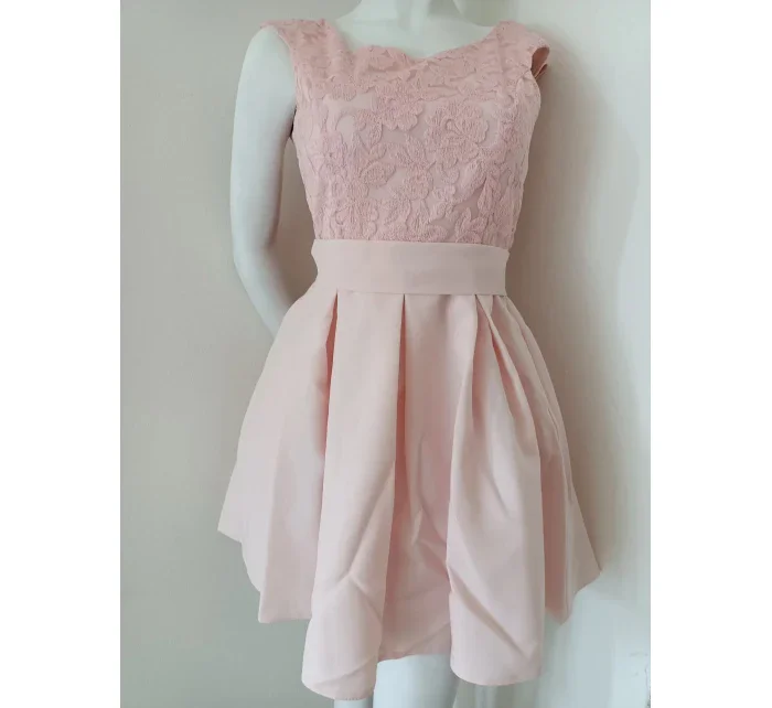 Dámske večerné šaty BI-2141 ružové - Bicotone