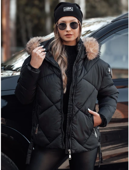 Dámská zimní bunda prošívaná s kapucí černá Dstreet model 22546793 - FashionStreet
