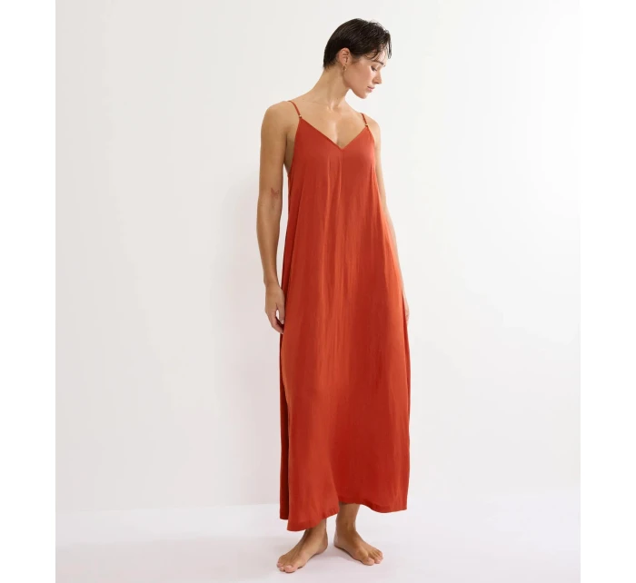 Summer Satin Dress - ORANGE - TRIUMPH ORANGE - TRIUMPH