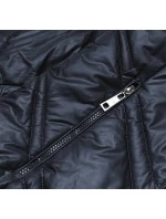 Tmavomodrá prešívaná dámska bunda (H-97-2)