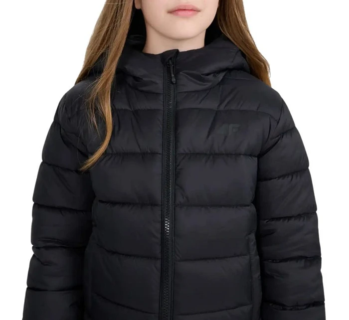 Detská páperová bunda 4F U0704 dark black 4FJWAW25TDJAU0704 20S