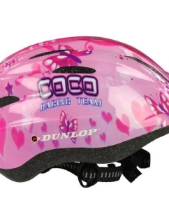 DETSKÁ NASTAVITEĽNÁ CYKLISTICKÁ PRILBA DUNLOP R. (48-52CM) RUŽOVÁ