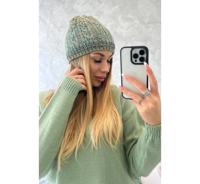 Fleecová čiapka Melisa K241 tyrkysová+zelená Fleecová čiapka Melisa K241 tyrkysová+zelená