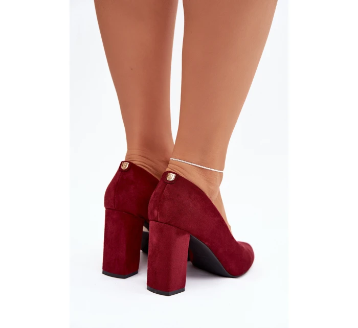 Semišové lodičky na podpatku model 21821698 - SERGIO LEONE