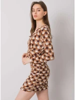 Šaty DHJ SK 12695.26P svetlo hnedá Šaty DHJ SK 12695.26P svetlo hnedá