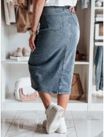 Džínová midi sukně s rozparkem modrá Dstreet model 21985611 - FashionStreet