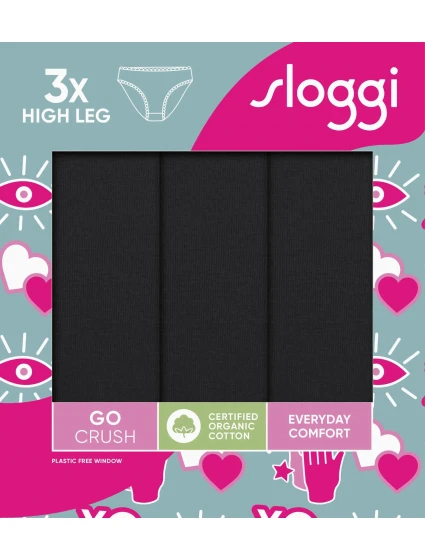 sloggi GO Crush High leg C3P - ČIERNA - SLOGGI ČIERNA - SLOGGI