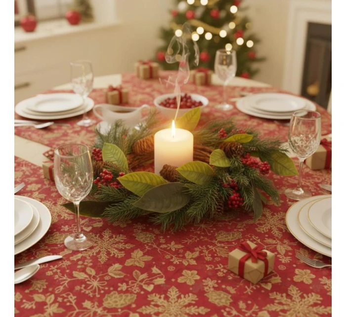 SLÁVNOSTNÉ DEKORATÍVNE GIRLANDY PU ZDOBENÉ 43CM