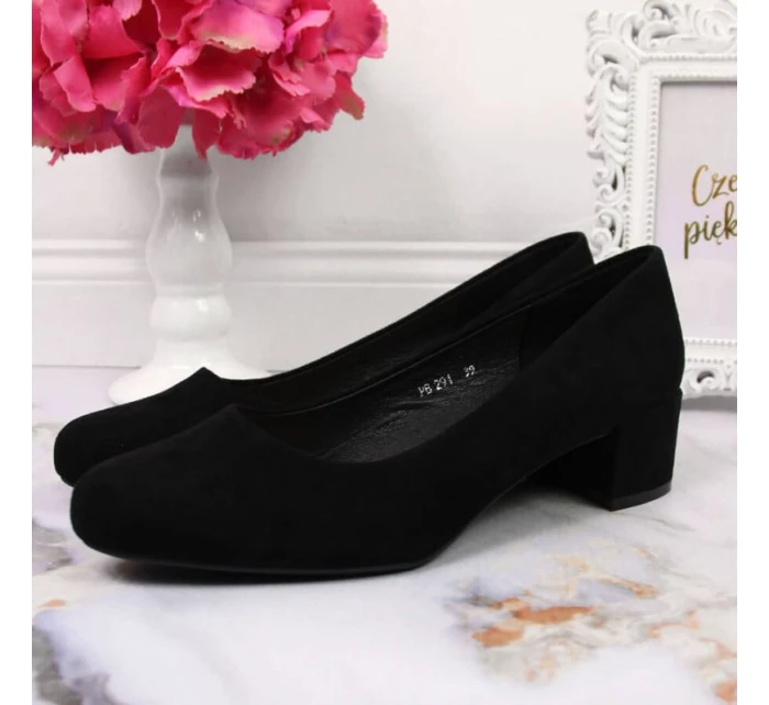 W černé semišové lodičky s model 19443130 - SERGIO LEONE