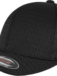 Flexfit 6777 6-panelová čiapka s kšiltom „Athletic Mesh“ 55.6777 čierna