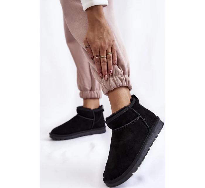 Dámské semišové nízké boty do sněhu Černe model 21601975 - Boto Dámské semišové nízké boty do sněhu Černe model 21601975 - Boto