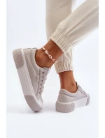 Dámské tenisky na tlusté podrážce model 21650049 šedé - Lee Cooper Dámské tenisky na tlusté podrážce model 21650049 šedé - Lee Cooper