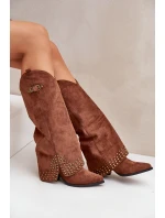 Kozačky S  Na Podpatku Hnědé model 21681443 - Boto