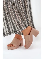 Dámské Sandály Na Podpatku A Platformě Khaki model 21689313 - Boto