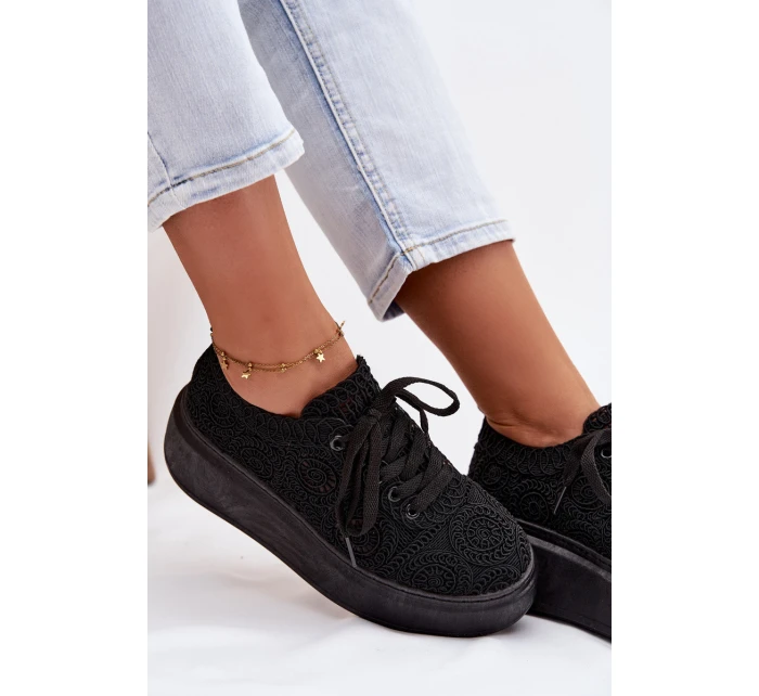 Dámské tenisky na platformě Černé model 21937761 - Boto