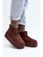 Hnedé semišové topánky na platforme Corcoran