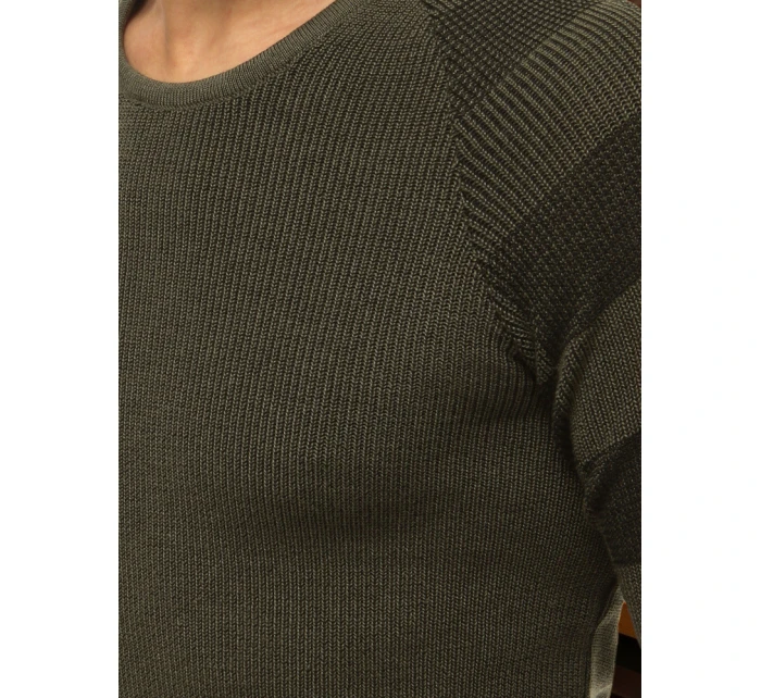 Pánský khaki svetr přes hlavu Dstreet model 21962640 - FashionStreet