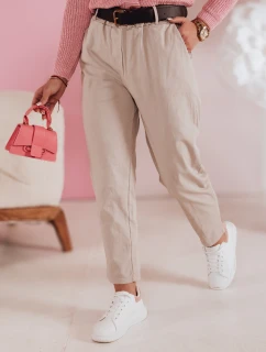 Dámske ležérne nohavice s opaskom SOFELIA moka FashionStreet UY2505