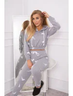 Sada s potlačou pištole šedá