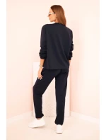 Komplet dámský máslový mikina a kalhoty s gumou model 21310124 - K-Fashion Komplet dámský máslový mikina a kalhoty s gumou model 21310124 - K-Fashion