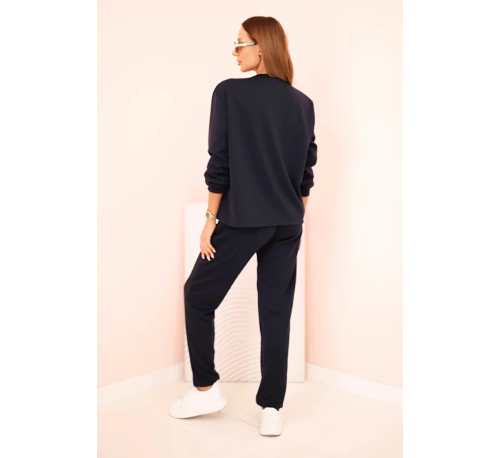 Komplet dámský máslový mikina a kalhoty s gumou model 21310124 - K-Fashion Komplet dámský máslový mikina a kalhoty s gumou model 21310124 - K-Fashion