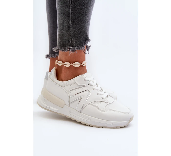 Dámské bílé tenisky z ekokože model 21657620 - Boto Dámské bílé tenisky z ekokože model 21657620 - Boto