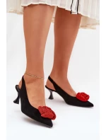 elegantní lodičky na jehlovém podpatku  černé model 21686766 - CheBello