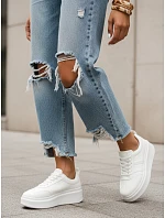 Dámske kožené tenisky ZY1376 white - Fashionstreet